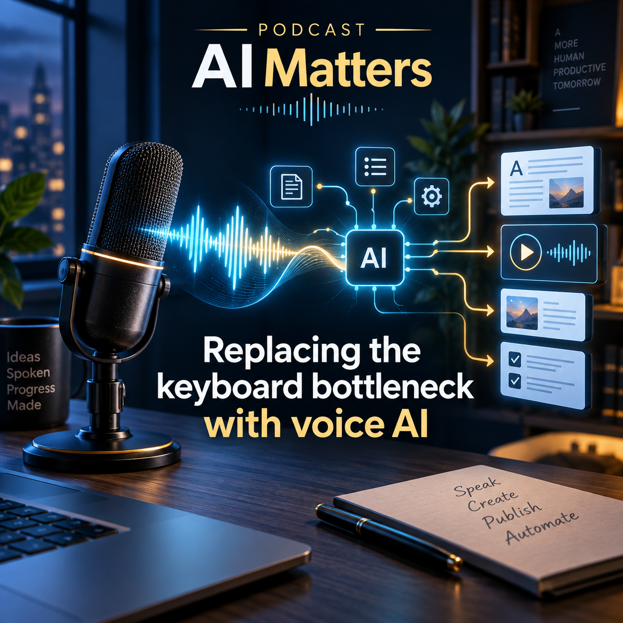 Podcast AI Matters cover for Replacing the keyboard bottleneck with voice AI